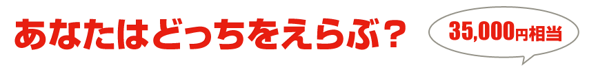 あなたはどっちをえらぶ？　35,000円相当